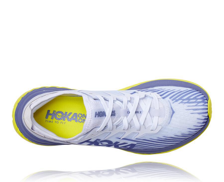 Tenis Hoka One One Hombre Blancos/Azules - Carbon X-Spe - CNVE14968